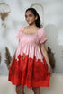 PINK AND RED FLOWER PRINTED DRESS